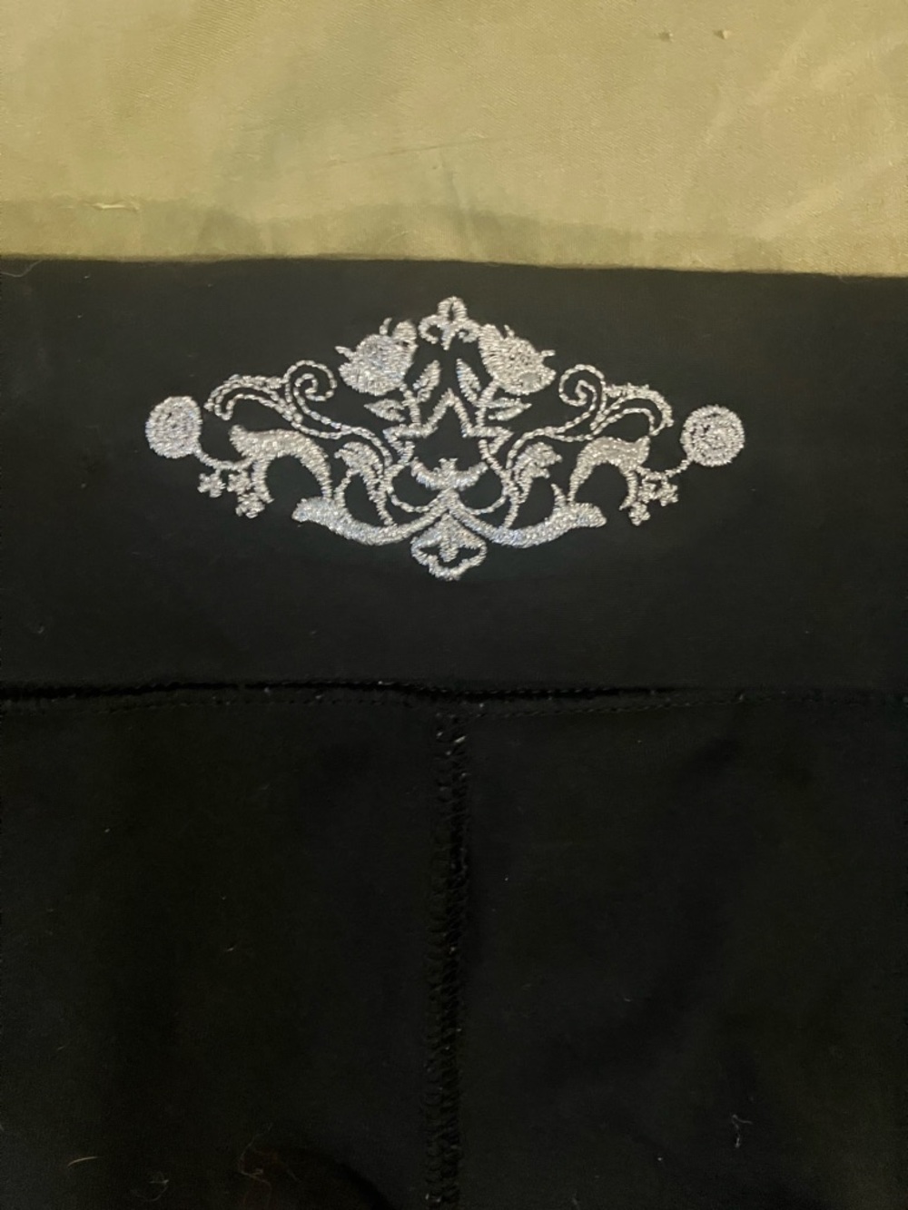Old Navy Black Top with White Logo Print